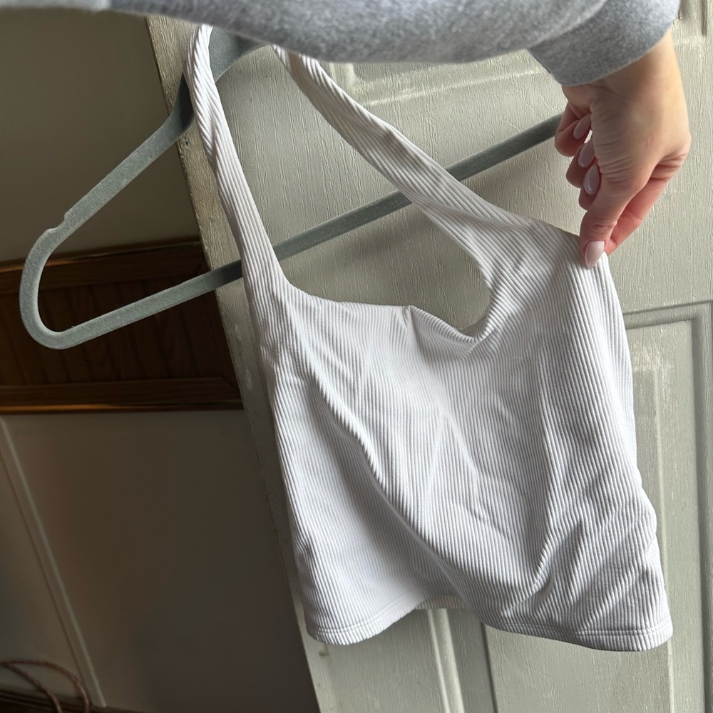 White Ribbed Women's Bag